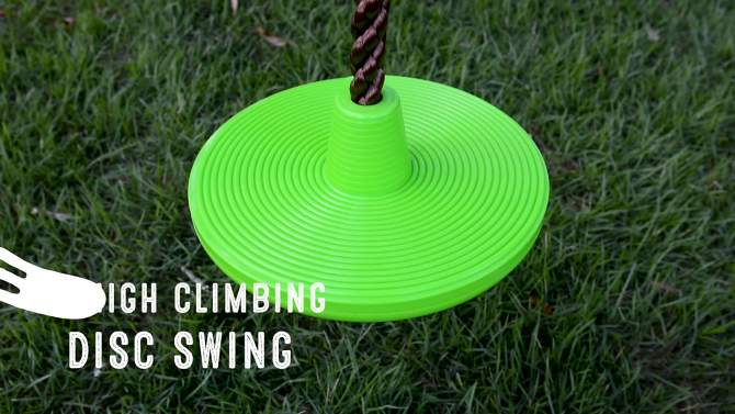 Flybar Swurfer Disco Disc Swing with 8&#39; Climbing Rope, 2 of 10, play video