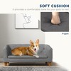 Gulches Raised Dog Sofa, Elevated Pet Couch for Small and Medium Dogs, with Removable Soft Cushion, Anti-Slip Pads, Simple Installation, Gray - 4 of 4