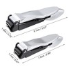 Unique Bargains Stainless Steel Nail Clippers Portable Nail Clipper Set for Nail Care 2 Pcs - 4 of 4