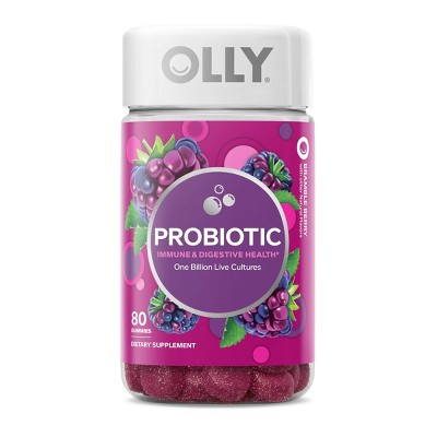 OLLY Probiotic Immune & Digestive Health Gummies - Bramble Berry - 80ct