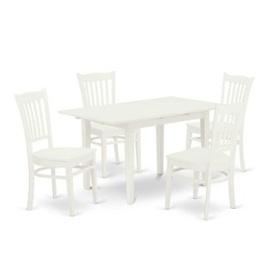 5-Piece Buttermilk and Cherry Solid Wood Top - Rectangular Dining Room Set  - Seats 4 - 1 of 4