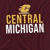 Men's Central Michigan University Official Stacked T-Shirt Maroon - 2 of 4