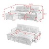 MAYEERTY 78.75 Inch Reclining Sofa Pull Out Sofa Bed USB Type C Ports L Shaped Sectional Reclining Storage Arm Organizer Pocket Living Room - 3 of 4