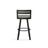 Amisco Travis Upholstered Barstool Silver/Black: 30" Fixed Height, Rectangle, Polyester, Steel Frame - 2 of 4
