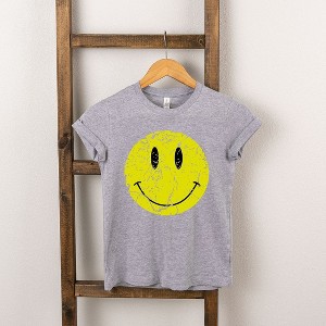 The Juniper Shop Distressed Smiley Face Toddler Short Sleeve Tee - 1 of 2