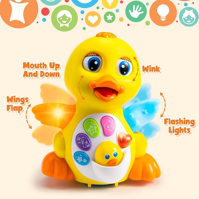 Baby Toys Duck, Infant Musical Toys, Tummy Time Toys with Music , Learning Toys, Dancing Duck Crawling Baby Toy, Baby Easter Basket Stuffers Gifts, 4 of 10