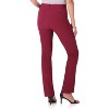 Rekucci Women’s 5 Pocket Straight Leg Pants with Stretch Waistband – Slim Fit Business Casual Trousers - Burgundy, 6 - 3 of 4