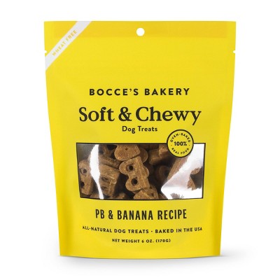 Bocce's Bakery Peanut Butter and Banana Basic Soft and Chewy Dog Treats - 6oz