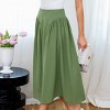 Women's Elegant Olive Green Flowy Maxi Skirt - Cupshe - 2 of 4