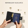 Generic Passport Holder for Travel, Genuine Leather Passport Holder with AirTag Hidden Pocket - 3 of 4