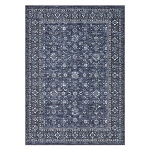 Vintage Distressed Floral Print Living Room Bedroom Rugs, Retro Accent Oriental Floor Carpet for Dining Room Home Office - 1 of 4