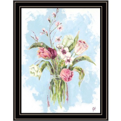HomeRoots Flourish Black Framed Print Wall Art