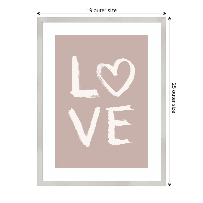 Amanti Art LOVE Light Pink by Aminah Eleonora Wood Framed Wall Art Print 19 in. x 25 in., 4 of 8