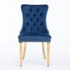 Contemporary Velvet Upholstered Dining Chair with Stainless Steel Plating Legs - 2 of 4