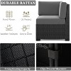 LayinSun 13 Pieces Outdoor Patio Furniture Set with 44" Fire Pit Table Rattan Sectional Sofa Conversation Sets - 4 of 4