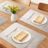 REGALWOVEN Farmhouse Placemats Set of 6 Plastic Placemats for Dining Table Decor Washable Kitchen Table Mat with Rhombic Pattern - 2 of 4