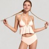 Anna-Kaci Swim Women's Halter Bikini Set with Ruffle Tank Style Top and High Waist Bottoms - 4 of 4