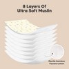 KeaBabies 5pk Organic Softe Muslin Burp Cloths for Baby Girls and Boys, Large Absorbent Burping Cloths for Babies, Baby Burp Clothes - 4 of 4