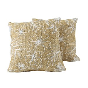 Chery Life 2 Pack Outdoor Throw Pillows, Waterproof & Fade-Resistant Patio Cushions (18x18 Inch) - 1 of 4