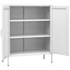 vidaXL Storage Cabinet White Steel 31.5x13.8x40.0 in - 4 of 4