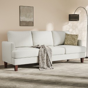 GYIIYUO 89" 3 Seater Sofa Couch with Deep Seats, Upholstered Sofa with Armrests, Comfy Couches for Living Room, Apartment and Office - 1 of 4