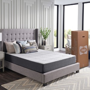 Sealy 10 Inch Memory Foam Mattress in a Box with Body Hugging Support, Stretch Knit Cover, and 2 Layers of Foam for Extra Comfort, California King - 1 of 4