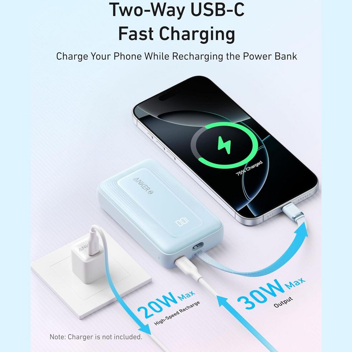 Anker Zolo Power Bank (2025 Upgraded Version), 20,000mAh 30W Power Bank - thumbnail 5