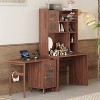 Vynxaria Storage Drawers - Versatile Walnut Desk with Rotating Desktop and Ample Storage - 4 of 4