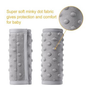 Itopfox Soft Car Seat Strap Covers for Babies - Shoulder Pads for All Car Seats, Strollers, Pushchairs in Gray - 1 of 4
