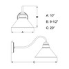 Vaxcel Outland 1 - Light Sconce in  Aged Iron - 2 of 4