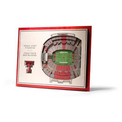 NCAA Texas Tech Red Raiders 5-Layer Stadiumviews 3D Wall Art