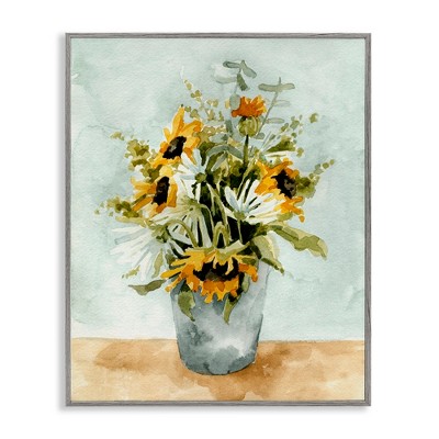 Stupell Industries Sunflower Blossom Watercolor Detail, 16" x 20"