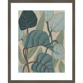 21" x 26" Slate Palms II by June Erica Vess Framed Wall Art Print - Amanti Art
