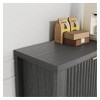 Maple Oak 65 Inch Fluted TV Stand with Open Shelves and Storage Cabinets Modern Heavy Duty Entertainment Center for Living Room Bedroom - 4 of 4