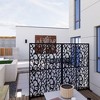 PAGED 72"H x 45.3"W Metal Outdoor Privacy Screen, Outdoor Privacy Screen Freestanding, Balcony Privacy Screen, Room Dividers and Patio Privacy Screens - 2 of 4