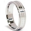 Pompeii3 Mens 14k White Gold Hand Made Wedding Ring Band New - 3 of 4