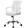 Vynxaria Office Chair, Adjustable Height, Swivel, Ergonomic, Armrests, Computer Desk, Work, White Mesh, Chrome Metal - 4 of 4