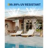 15FT Large Patio Umbrella with Lights, 36 Lights Double-Sided Patio Umbrella with Weighted Base for Poolside Garden Backyard - 2 of 4