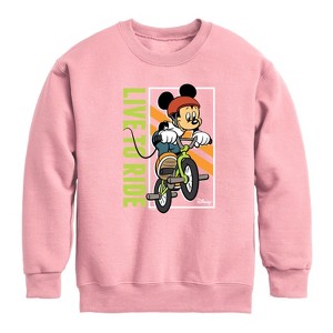 Boys' - Disney - Ride It Out Graphic Long Sleeve Fleece Sweatshirt - 1 of 4
