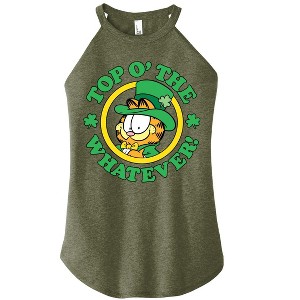 Women's - Garfield - Top O The Whatever Graphic High Neck Tank - 1 of 3