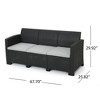 SKRAN Outdoor Faux Wicker Club Chairs with Waterproof Cushions for Backyard Porch Garden Poolside Balcony - 3 of 4