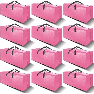 6/12pack Heavy Duty Extra Large Moving Bags W/Backpack Straps - Strong Handles & Zippers