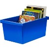 Storex Medium Classroom Storage Bin 16.75" x 11.87" x 8.28" Blue (STX61482U06C) - 3 of 4
