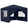 vidaXL Party Tent Blue Polyethylene roof and side panels - 2 of 4