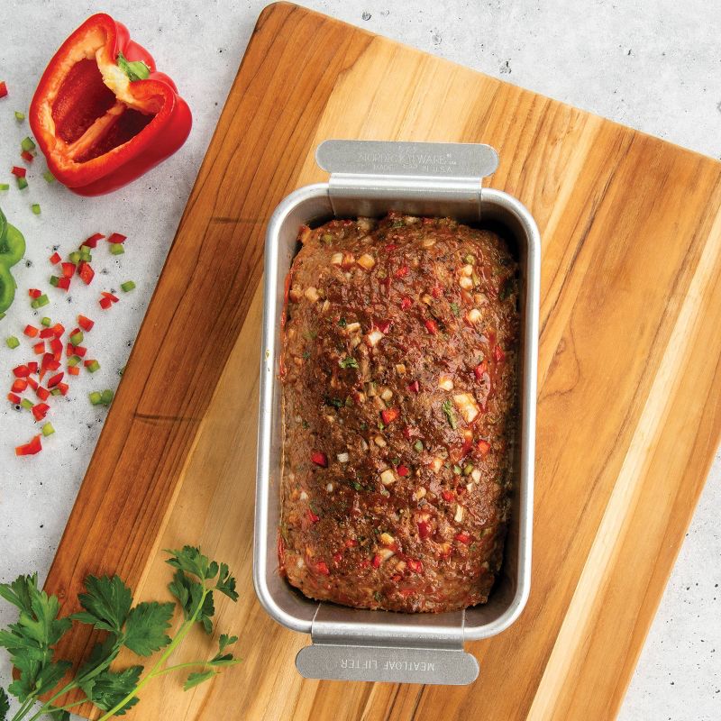 Nordic Ware Aluminum Meat Loaf Pan Silver, 2 of 5