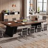 Tribesigns Modern 8ft Conference Table, Meeting Room Table with Cable Management, Large Business Seminar Furniture for Boardroom - 2 of 4