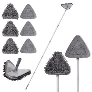 MECO ELEVERDE Extendable Wall Cleaner Mop with 6 Replaceable Microfiber Head Pads - 1 of 4