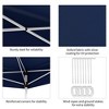 DOMETOUR 13' x 13' Pop Up Canopy Tent, Height Adjustable, with Wheeled Carry Bag for Outdoor Parties, Garden, Patio, Dark Blue - 3 of 4