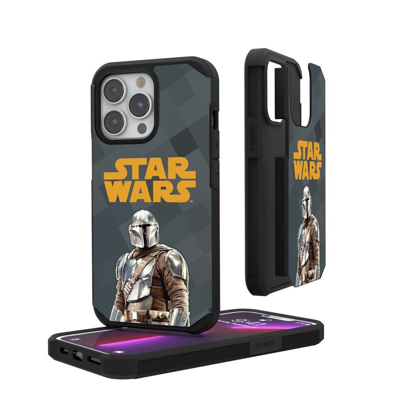 Keyscaper Star Wars: The Mandalorian Din Djarin Color Block Rugged Phone Case, 1 of 2