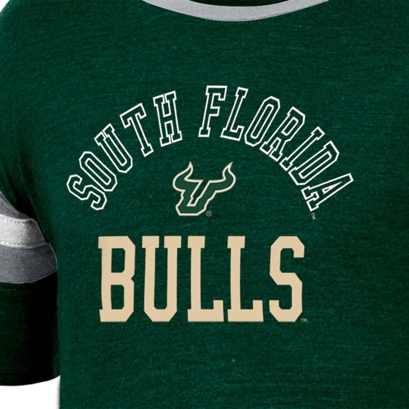 NCAA South Florida Bulls Girls&#39; Short Sleeve Striped Shirt, 3 of 4